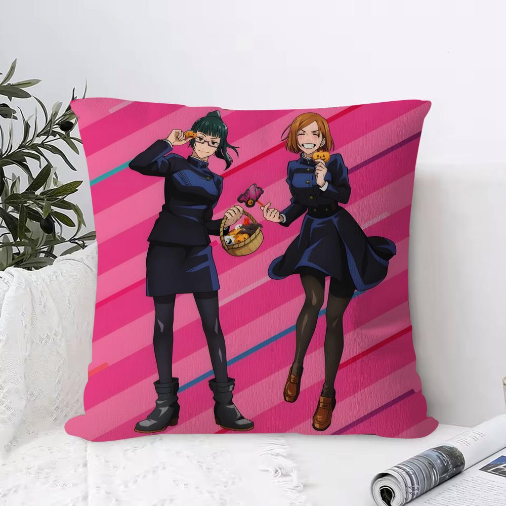 Cartoon J-Jujutsu K-Kaisen Kissenbezug Ultraweicher Hautfreundlicher Stoff Wolkenähnlicher Komfort & Verdeckter Reißverschluss