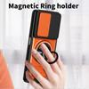 KEYSION Magnetic Phone Case for HONOR X8d Slide Camera Protection Upright Kickstand 360°Ring Shockproof Back Cover for Honor X8d
