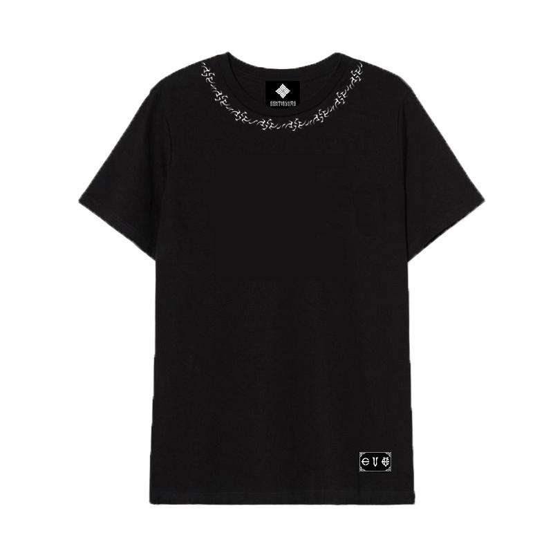 EIGHTVOLUME Ev Flame Logo Oversized Short Sleeve T-Shirt (Black)