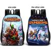 Minecraft Pattern Double Sided Schoolbag Backpack Breathable Bag Fashion Gift