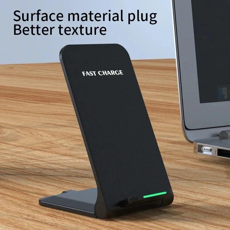 2025 Wireless Charger Station For iPhone 16 15 14 13 12 Pro Max 11 Phone Stand Fast Charging Charger for Samsung Xiaomi Foldable
