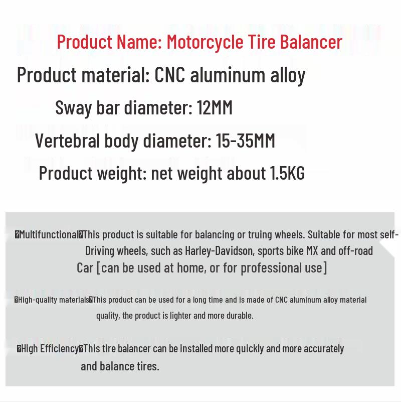 Manuelles Motorrad-Reifenwuchtgerät Reparaturwerkzeug