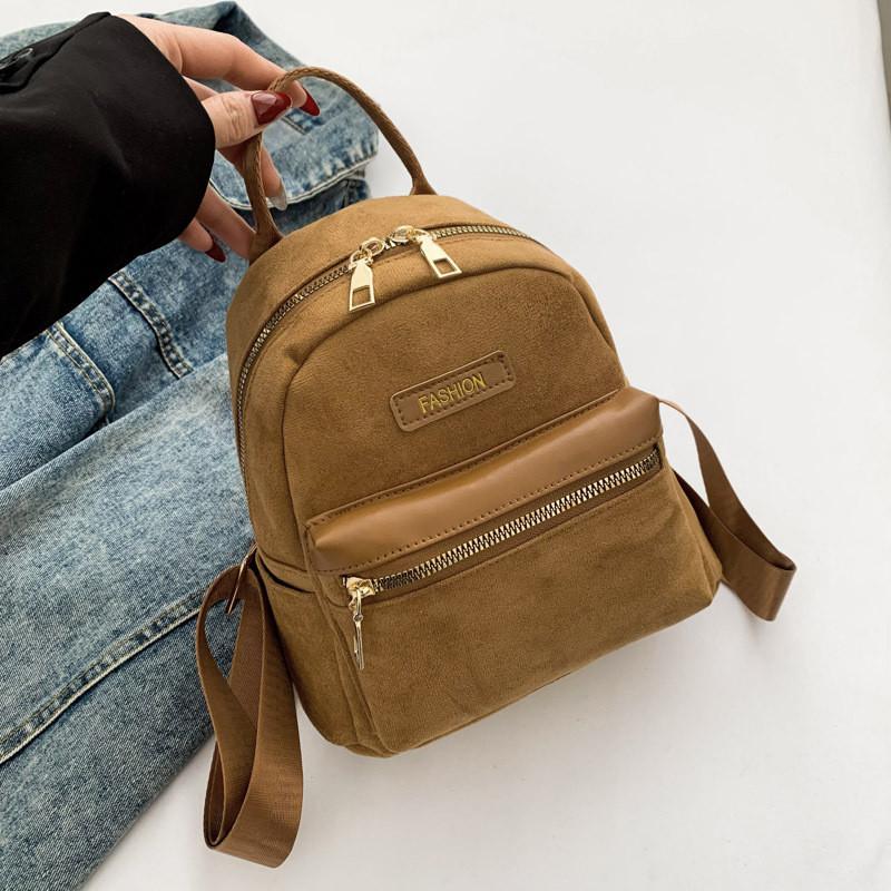 Stylish And Durable Black Suede Backpack For Women Perfect For Everyday Use And Travel