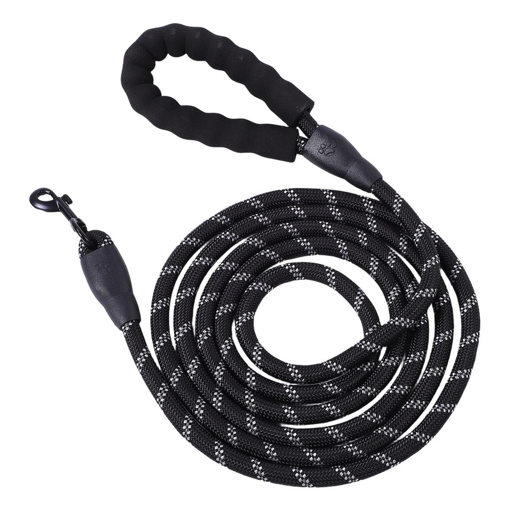 Dog Leash Reflective 9.84ft Nylon Rope Foam Padded Handle Pet Leash for Medium Large Dogs Walking Training