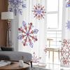 Christmas Letter Snowflakes Curtains For Living Room Bedroom Home Decoration Window Voile Tulle Curtain Drapes