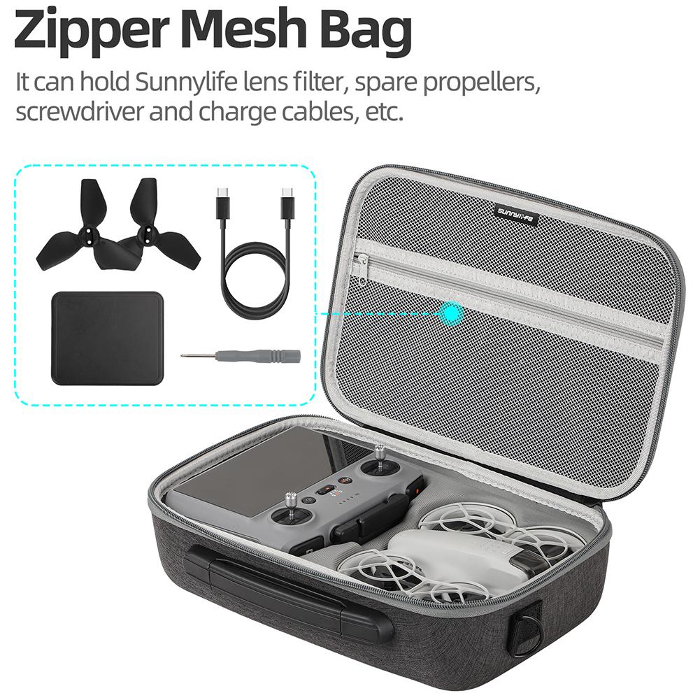 Portable Carrying Case Protective Shoulder Bag Carrying Bag Shockproof Case for DJI Neo Drone and RC 2 Remote Controller