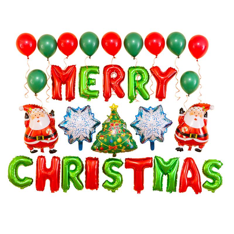 Christmas & New Year Cartoon Foil Balloon Decoration Set