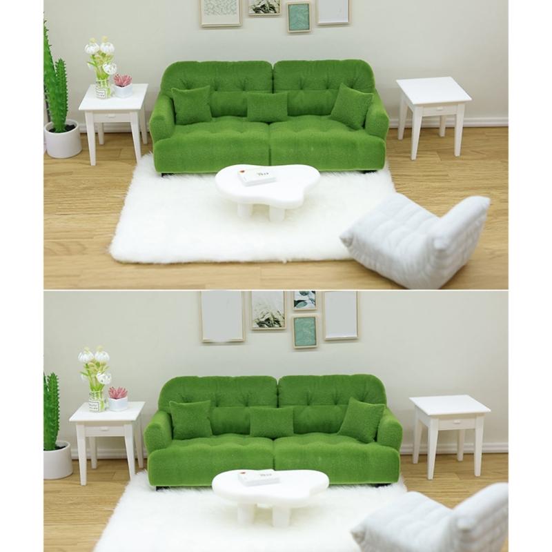 1/20 1/25 1/30 Scale Miniature Sofa Model Figure With Pillow Cushion For Doll House Enthusiasts And Craft Model Project