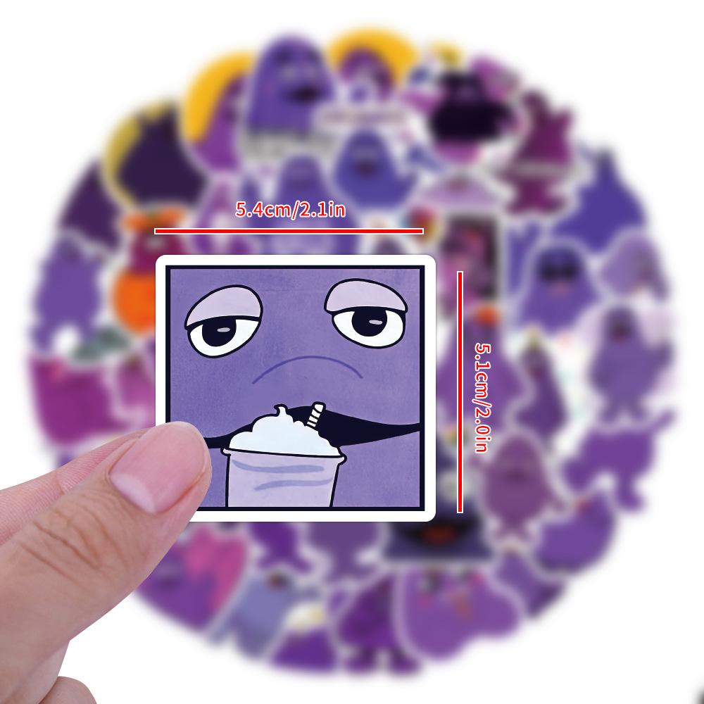 60 Grimace Grimace Graffiti Stickers Decorative Skateboard Mobile Box Waterproof Stickers