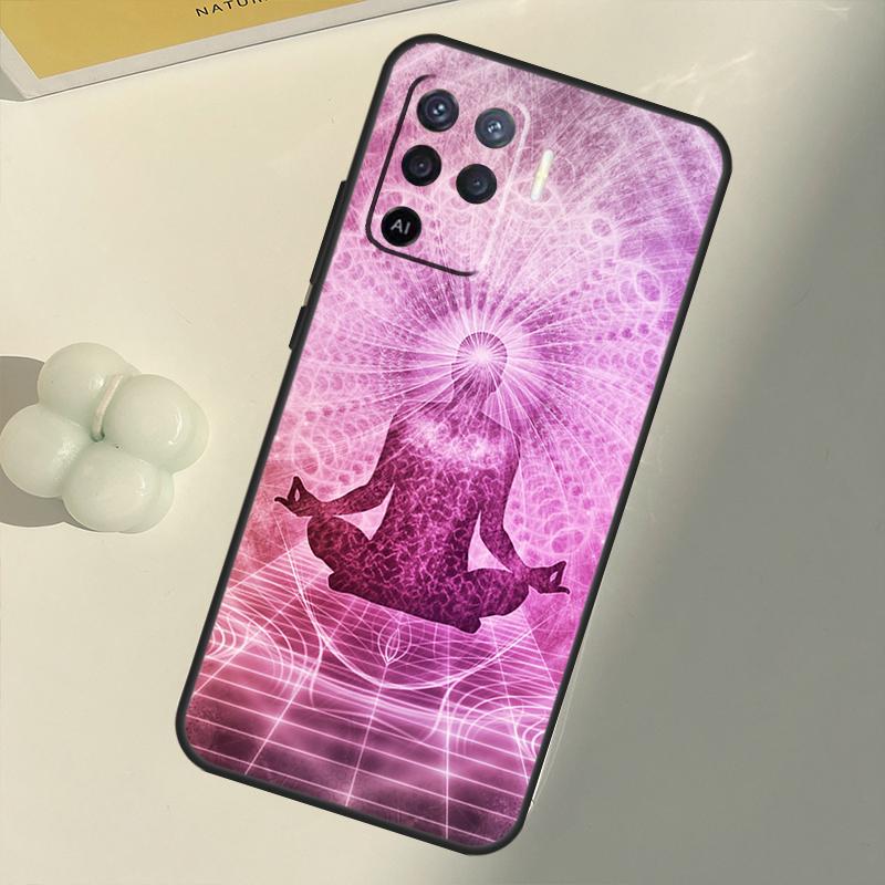 Mandala Chakra Insist Yoga Case For OPPO A15 A74 A54 A94 A52 A72 A31 A53 A53S A5 A9 2020 A3S A5S A83 A91 A93 Cover