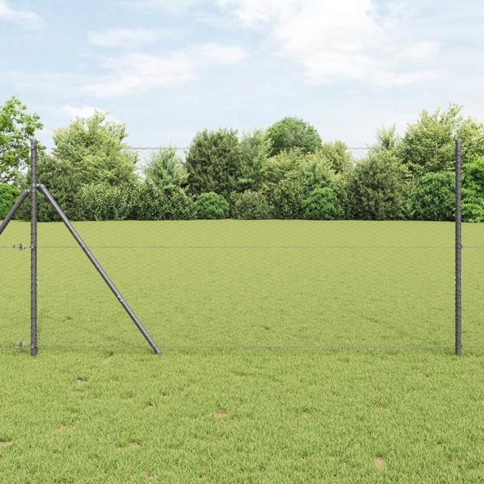 VidaXL Clôture hexagonale grise 1.4x100 m en acier 42005614