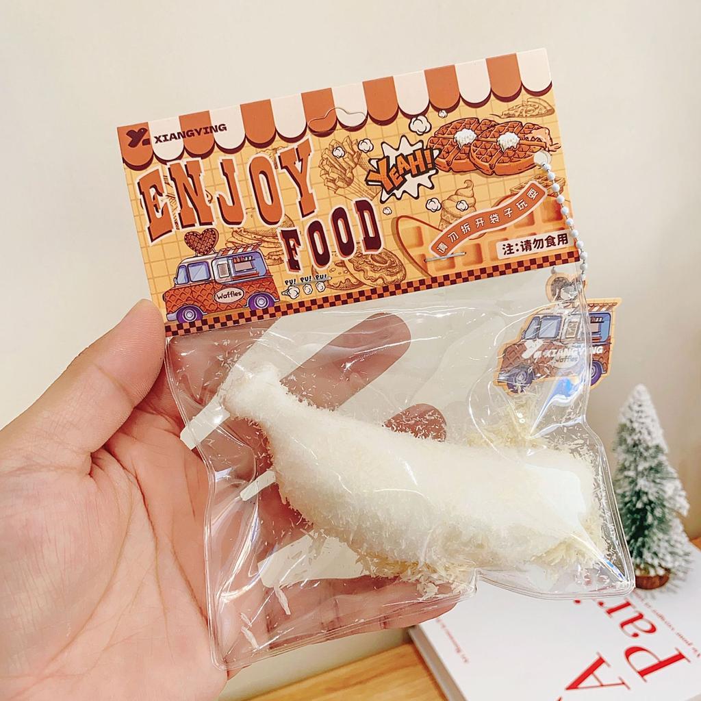 Cute Cartoon Food Squeeze Toy Silicone Pinch Slow Rebound Decompression Toy for Adult Kids Gift Stress Reliever Toys