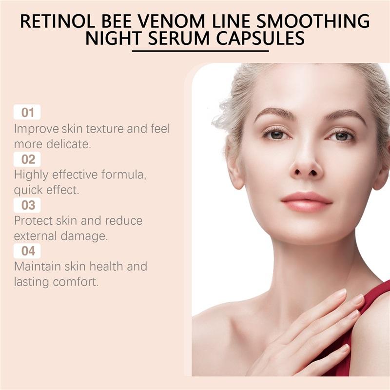 Hoygi Retinol Bijengif Gezichtscapsules Hydrateren Gezichtshuid Zachtjes, Verstrakken en Verbeteren Huidkwaliteit, Hydraterende Capsules