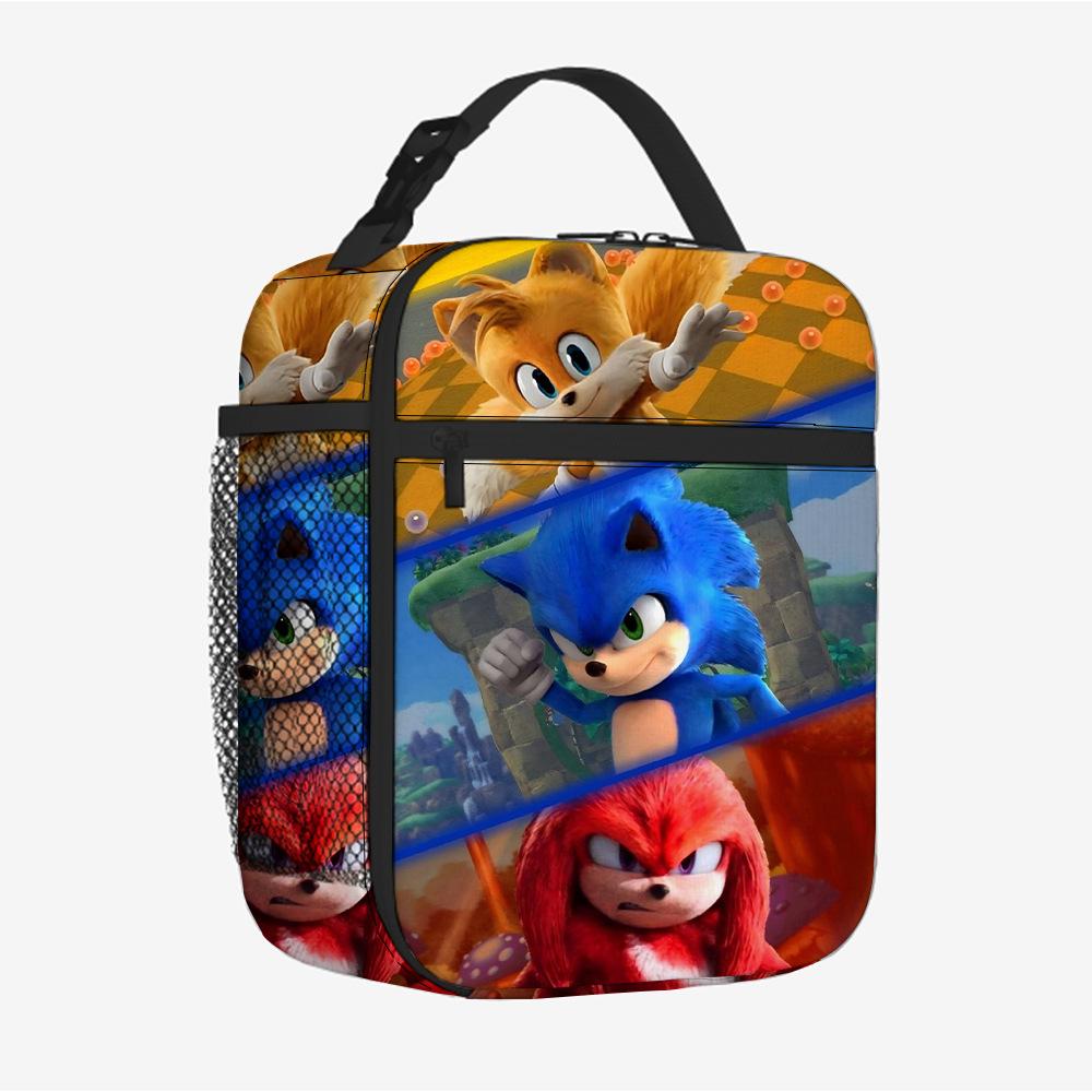 Basketball Cartoon Pattern Student Meal Bag Outdoor Camping Crisper Fruit Storage Bag Portable Meal Bag