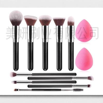 Makeup Brush Set, Foundation Eyeshadow Concealer Blush Powder , 2 Blender. One Set of Makeup Brushes