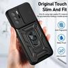 Slide Camera Lens Protector Case For Xiaomi Redmi Note 12 11S 12S 11 10 9 Pro Max 10C A1 A2 A1 Plus Shockproof Armor Ring Cover