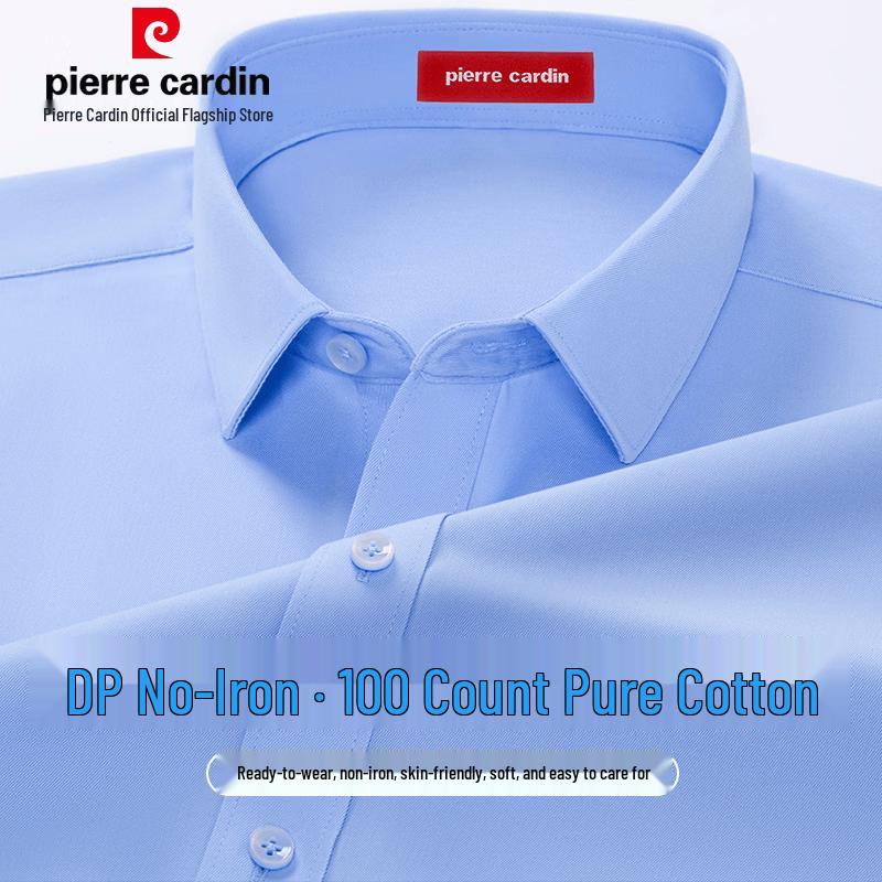 Pierre Cardin Men s Non-Iron 100% Cotton Long Sleeve Shirt 39