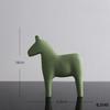 Wooden Horse Figurine Ornament Modern Minimalist Art Crafts For Living Room Bedroom Desktop Decoration