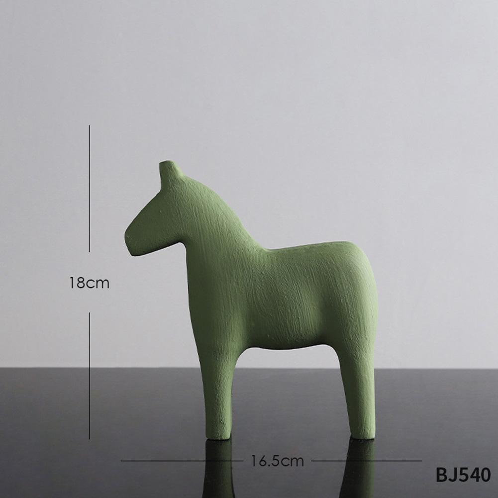 Wooden Horse Figurine Ornament Modern Minimalist Art Crafts For Living Room Bedroom Desktop Decoration