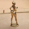 Vintage Messing Bikini Mädchen Skulptur Retro Figur Art Deco Desktop Ornament Einzigartige Büro Schreibtischdeko Sammlerstück Geschenk für Erwachsene
