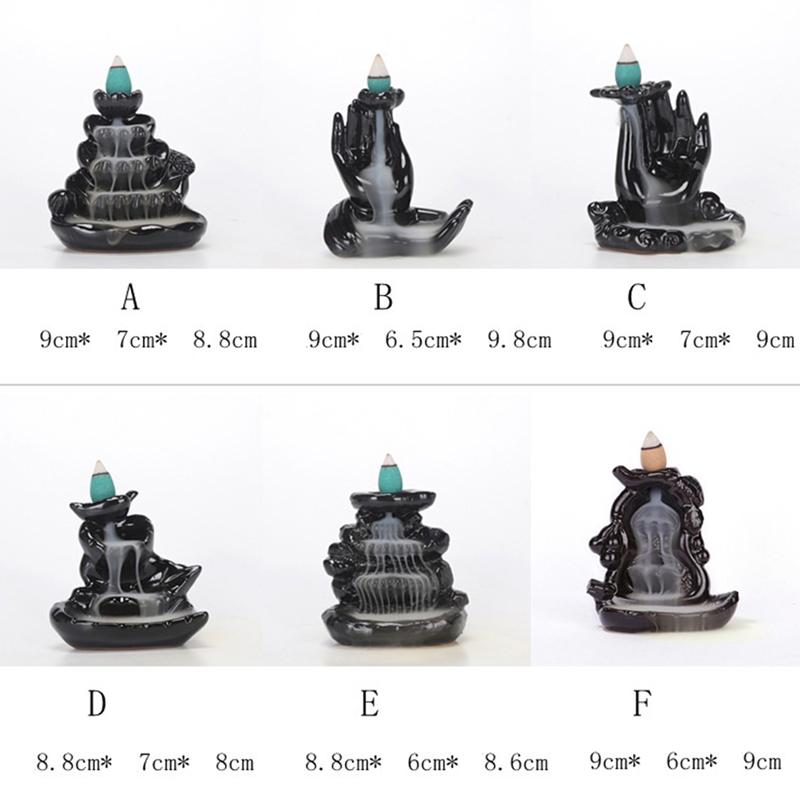 Waterfall Incense Burner Ceramic Incense Holder Handmade Ceramic Backflow Incens
