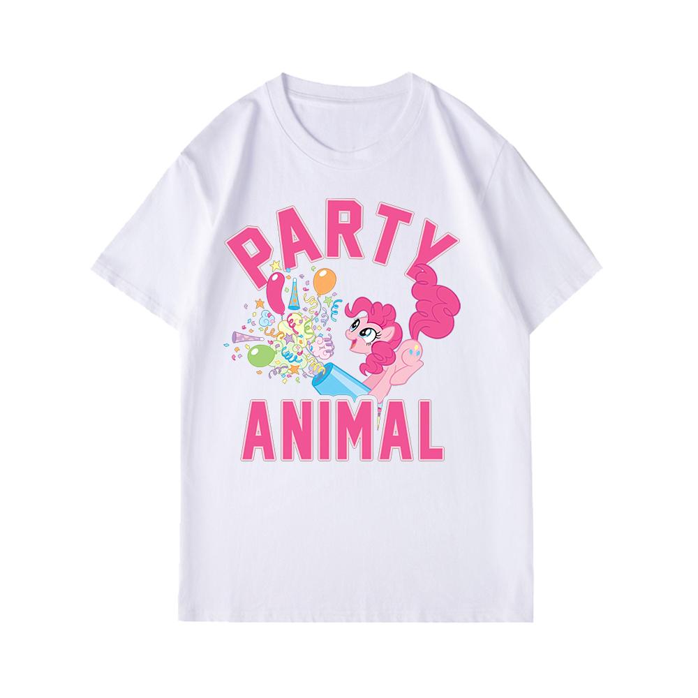 

Чоловічі Жіночі My Little Pony Дружба — це Диво Пінкі Пай Вечірка Тварина Графічна Футболка Чорна Оверсайз Y2k Одяг Пари Топи XL