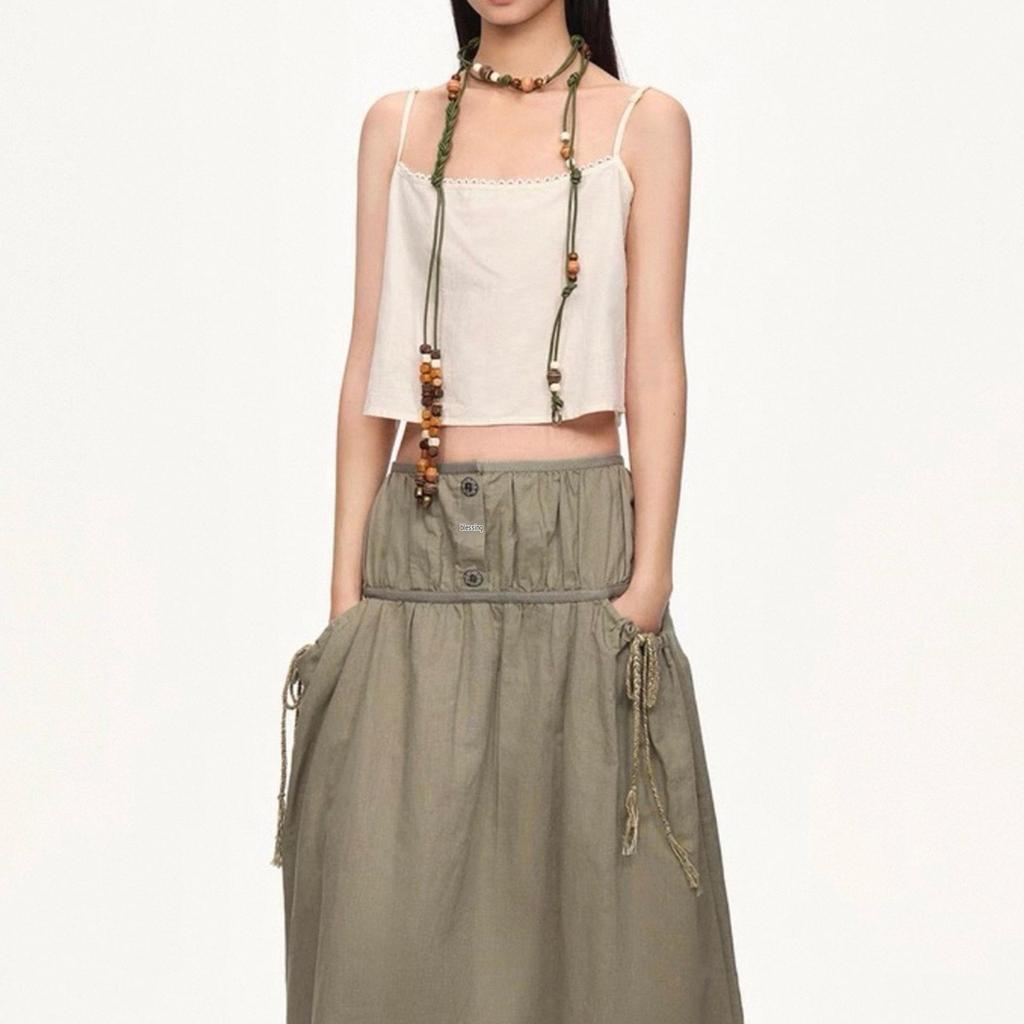 Colorful Wooden Bead Necklace by Fiona Sit - Ethnic, Woven, Long Necklace & Waist Chain