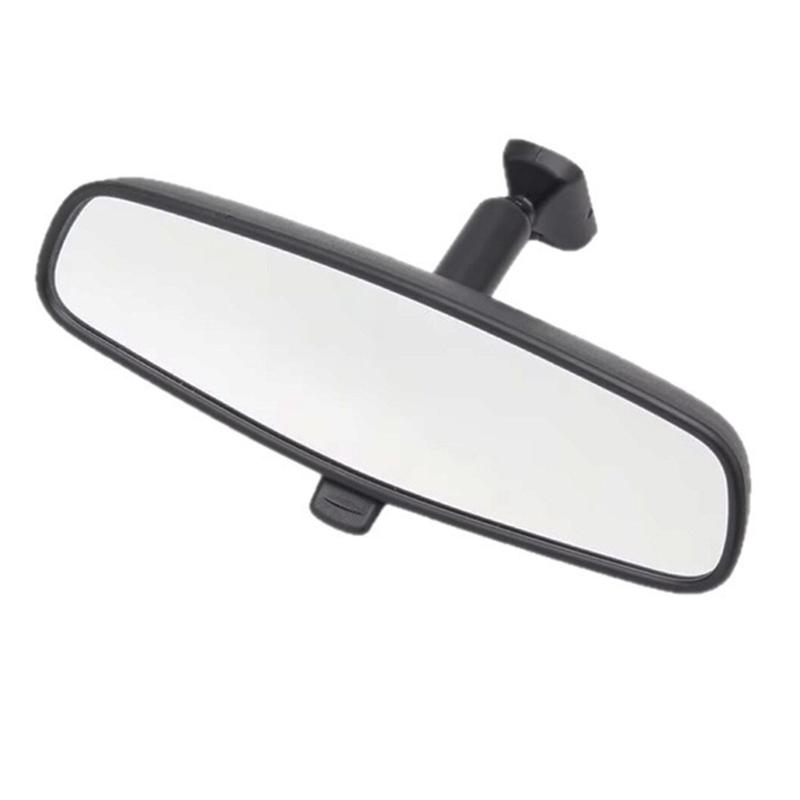 Black Interior Mirror Assembly with Flat Glass, Ball-Joint Adjustment, Integrated Arm, and Base for Replacing the Existing Driving Mirror 13585947