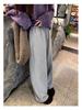 700g Lambswool Heavyweight Fleece Brushed Women's High-Waist Wide-Leg Warm Trousers