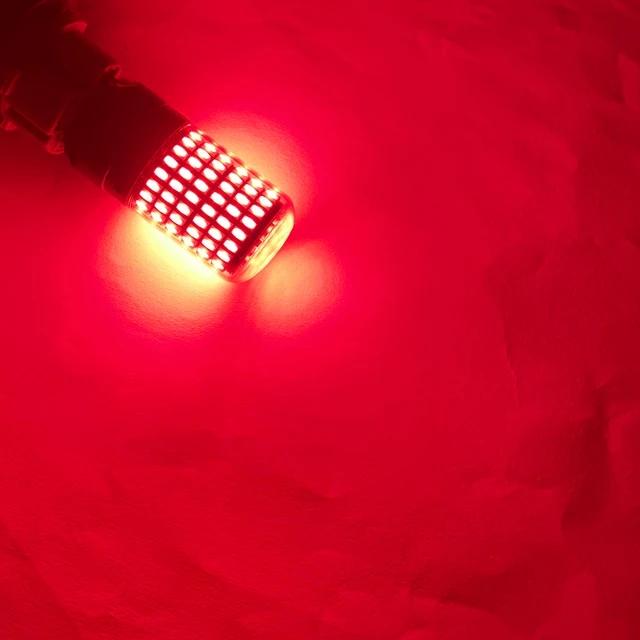 

2 шт. Автомобильные светодиодные лампы 1156 BA15S P21W BAU15S PY21W 1157 BAY15D 7443 LED Замена 144SMD CanBus Лампа Заднего хода Указатели поворота 1157 BAY15D красный