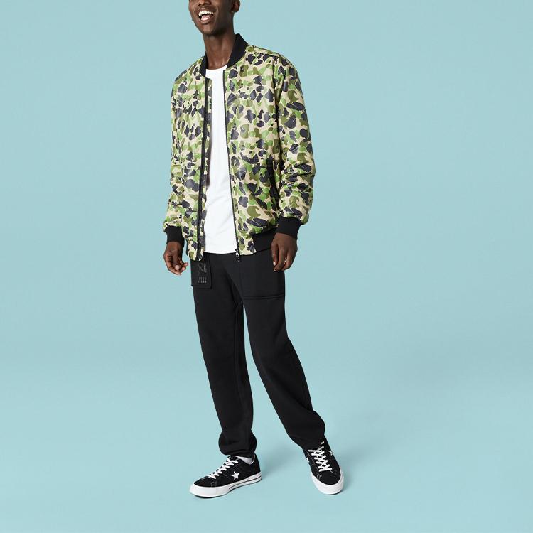 Converse Puffer Jacket Men's Green Camouflage 10019474-A01