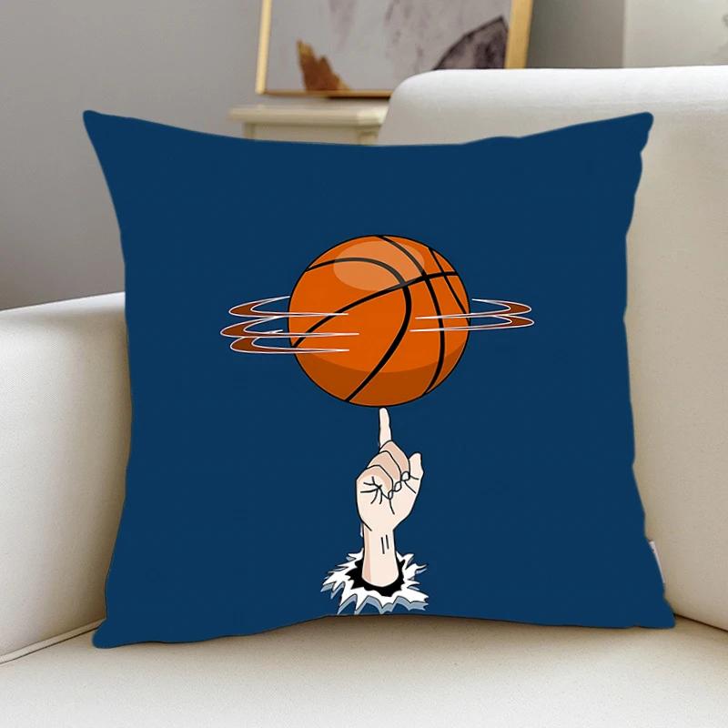 

новый домашний декор Наволочка баскетбол iving room спальня офис машина 45x45 Дакимакура Подушки для дивана Квадратная наволочка мальчишеский стиль 40x40cm16x16Inch