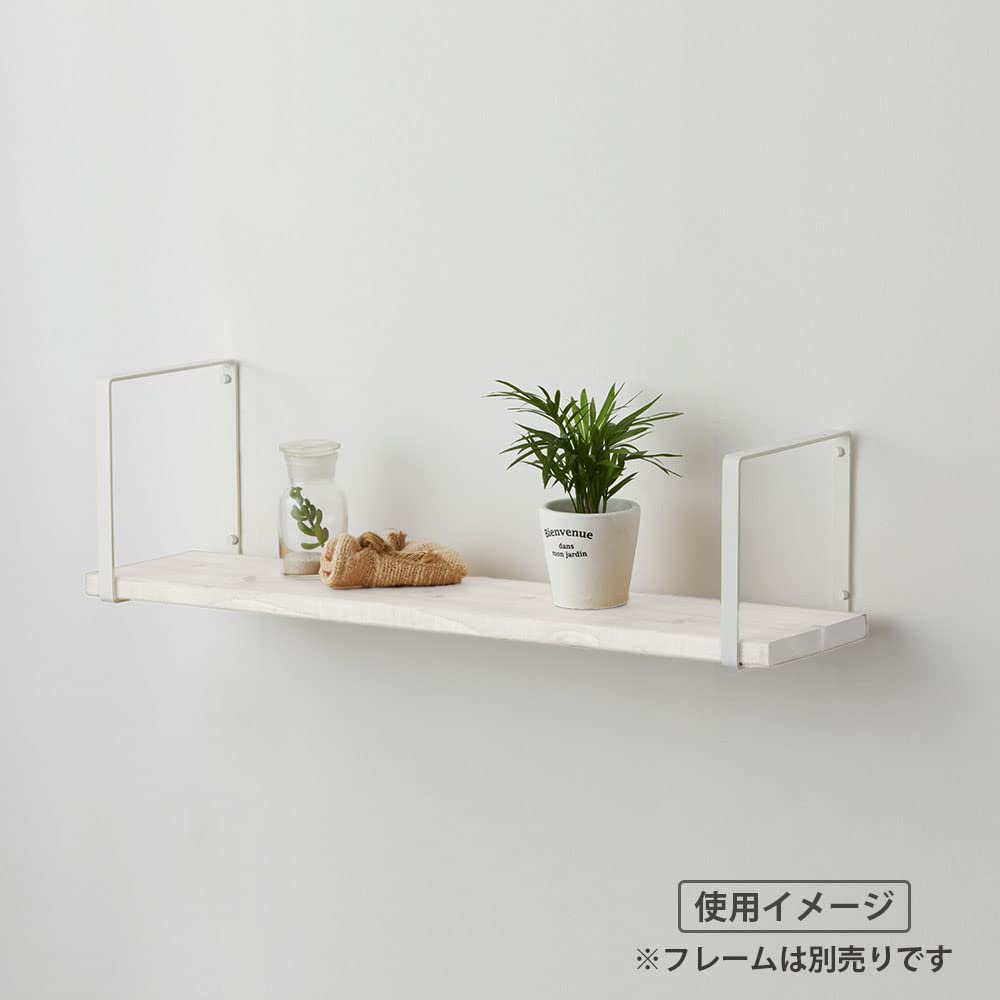 Heian Shindo Kogyo LABRICO Wall Shelf Shelf White Width 40 X Depth 15 X Thickness Pine Laminated Wood Shelf 1.5cm WSW-75