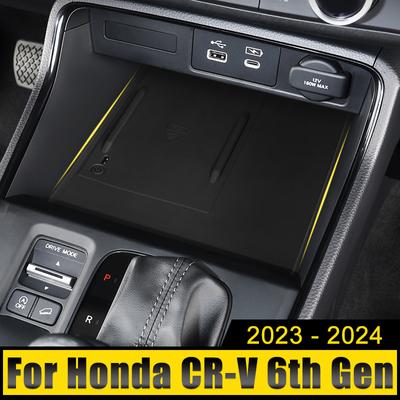 Honda CR-V CRV 6. põlvkonna 2023 2024 2025 hübriidauto sisekeskkonna juhtpaneeli juhtmevaba laadimise silikoonkatte mattkleebis