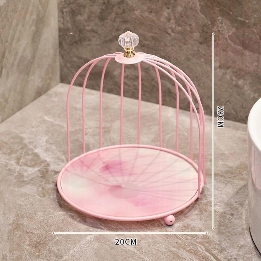 Double-layer Makeup Storage Shelf Large-capacity Bird Cage Holder Cosmetic Shelf  Storage Rack