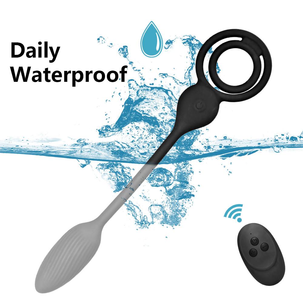 Anal Vibrator for Men Male Delay Ejaculation Ring Buttplug Wireless Prostate Stimulator Massager Cock Rings Sex Toy for Couples