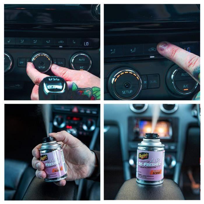 Meguiar's Whole Car Air Re-fresher Odor Eliminator, Fiji Sunset Scent, Élimine Odeurs