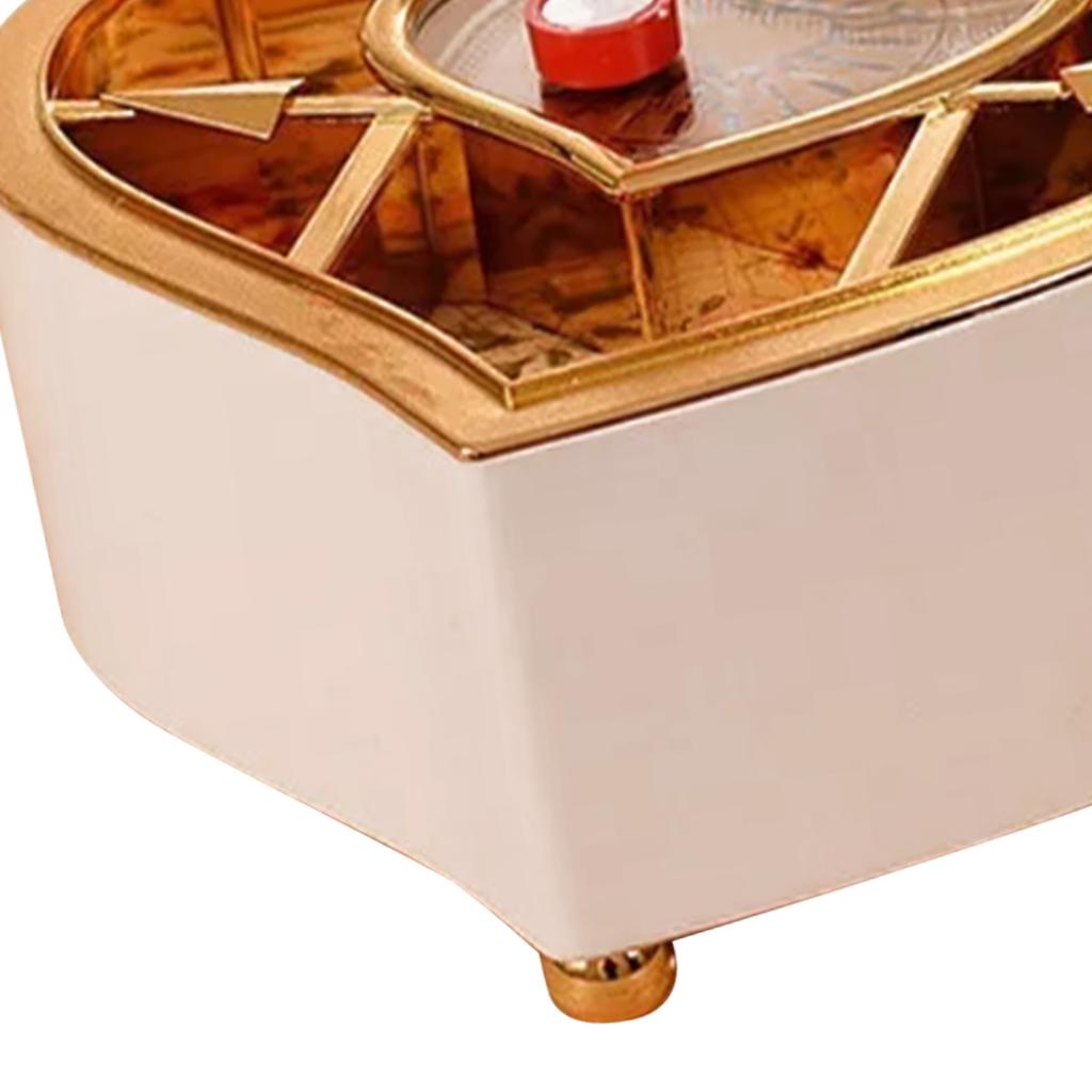 Music Box White Ballet Dancing Girl Heart Shaped Clear Melody Exquisite Durable Plastic Music Box