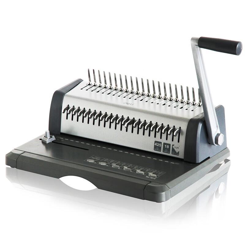 Deli 21-Hole Manual Comb Binding Machine CN plug (adapter included)