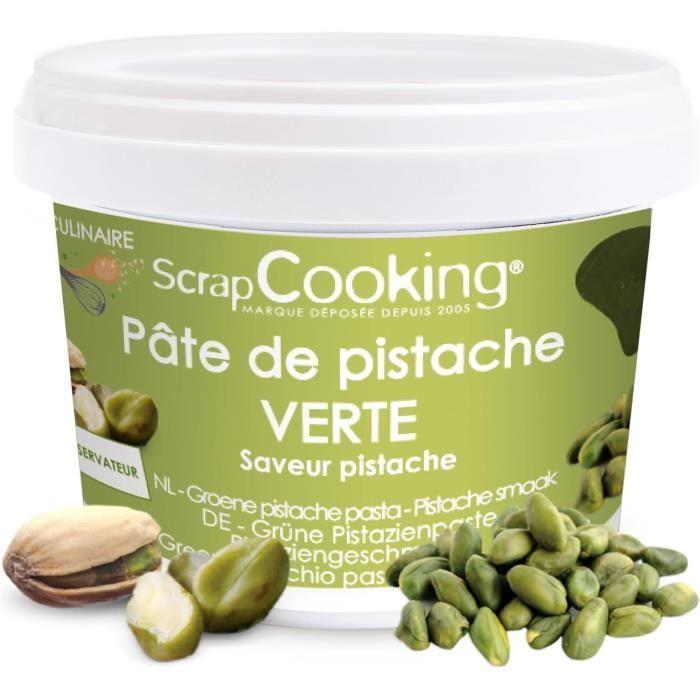 ScrapCooking - Green Pistachio Paste 200 G - Ingredient for Pastries, Desserts, Macarons, Entremets, Cakes, Ice Creams, Smoothies, Cakes