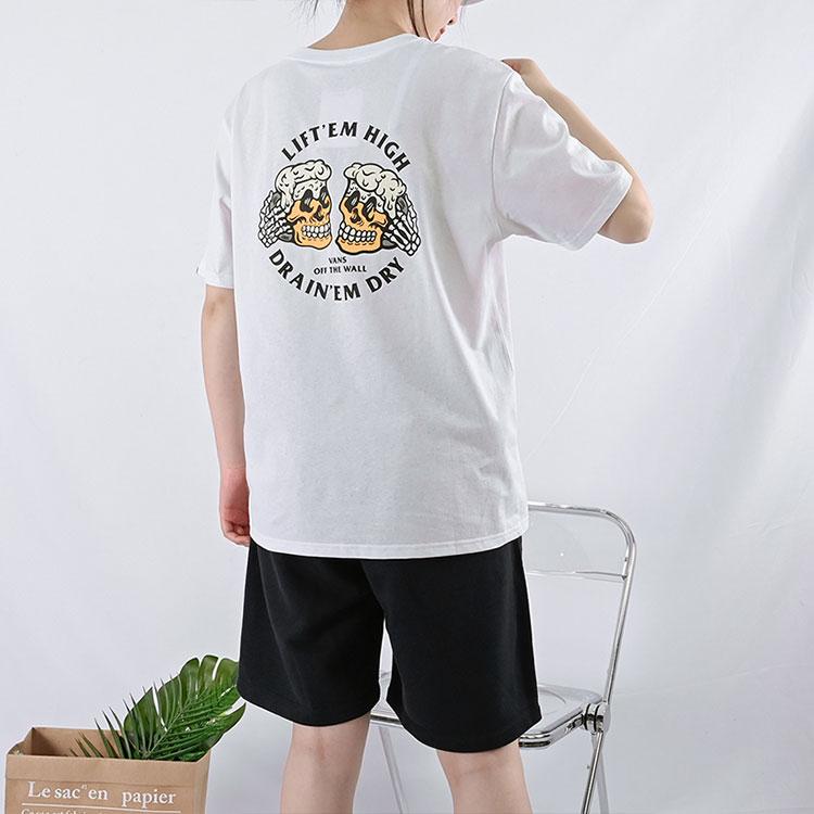 Vans Skeleton Graphic Print Sports Casual Short Sleeve T-Shirt Men Tops White VN0A5H9KWHT