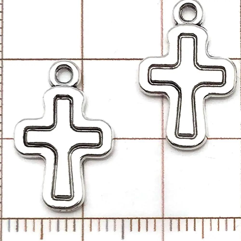 20Pcs Vintage DIY Bracelets Jewelry Making Materials Handcrafts Retro Cross Charms Handmade Alloy Pendants Jewelry Design