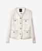 Untage Chain Fringe Tweed Jacket [White(Woman)]_Uto-Fb52