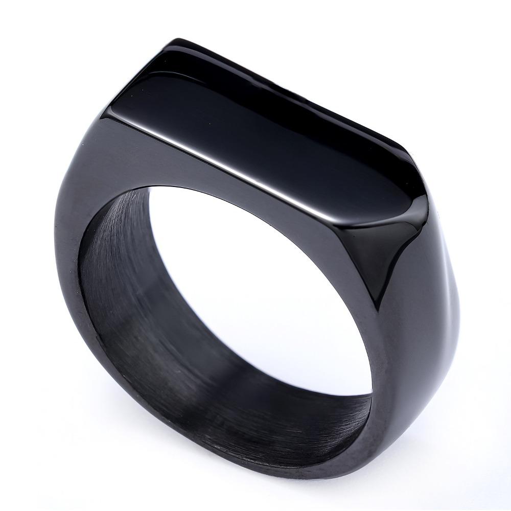 Nordic Vintage Round Square Irregular Smooth Ring Rust Free Fashion Jewelry for Women