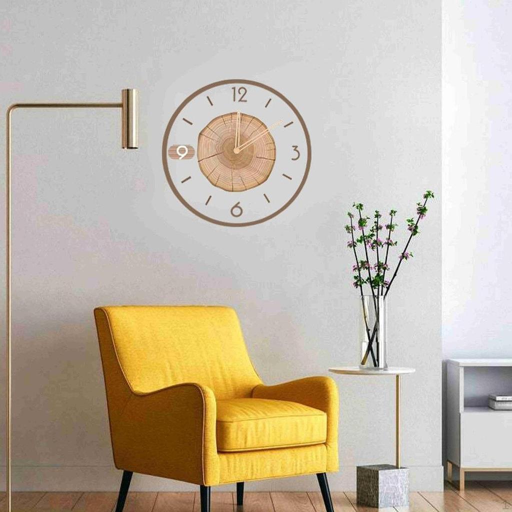 Wall Clock Decorative Stylish Simple Silent Non Ticking Timepiece for Living Room Office