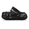 Crush Clog ZR Cool Cross Gothic Chain Love Hand-Painted Classic Versatile Hole Shoes Unisex Black
