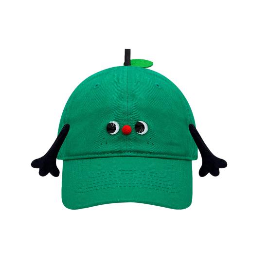 

Baseball Hat Breathable Fabric Adjustable Buckle Fruit Design Sun Protection Hat Kids Adult Summer Outdoor Travel Hat A зелений