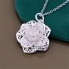 Charms   Copper Pretty Flowers Pendant Necklace For Women Fashion Luxury Jewelry Party Wedding Christmas Gifts