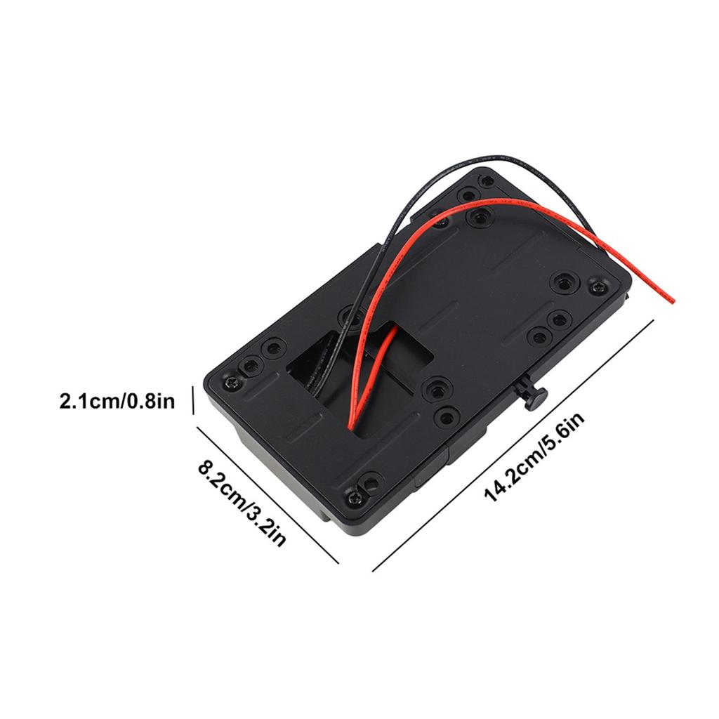 Back Pack Plate Adapter with D Tap Output for V Mount V Lock Battery Plate for DSLR Camera Camcorder Video Light