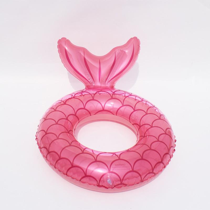 Mermaid Tail Swim Ring Thickened Children's Lifebuoy Adult Water Toy Backrest Mermaid Swim Ring Pvc 0.25 Thickness